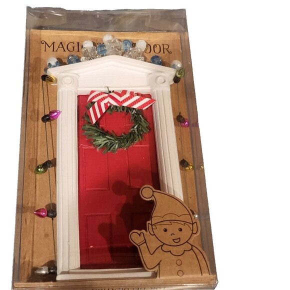 Mudpie Magic Elf Entry Door Poem Back Christmas Lights New - Picture 1 of 5